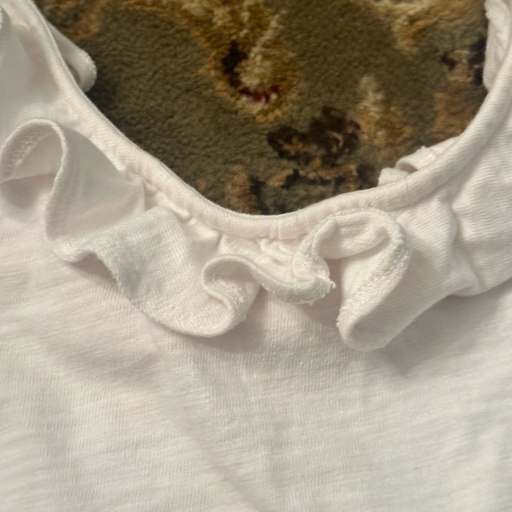 Women's White Ruffle Top - Picture 3 of 3